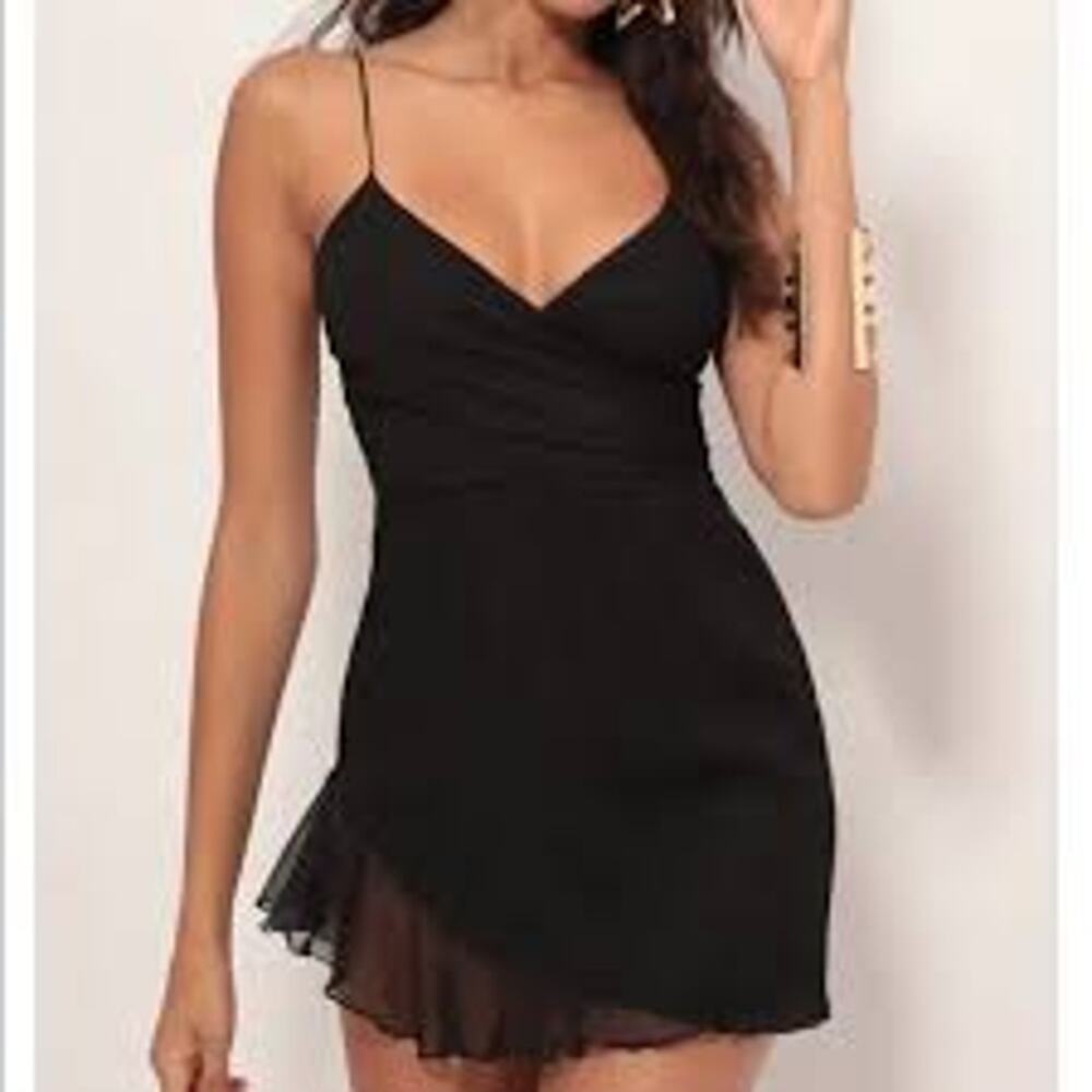 LUCY in the SKY Kayden Mini Dress in Black Size Medium M